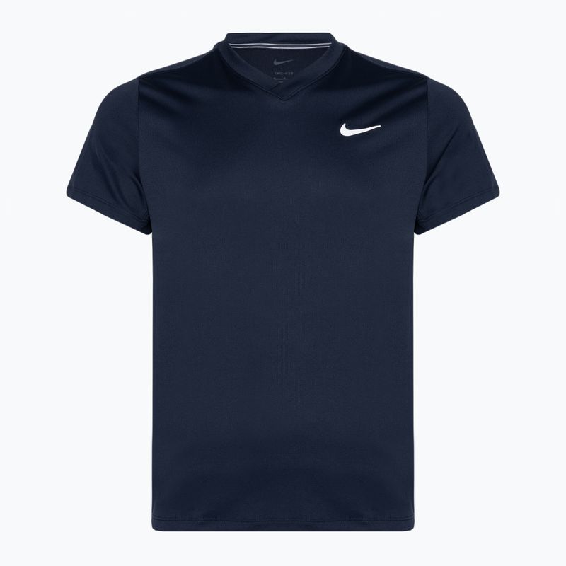 Maglietta da tennis Nike Court Dri-FIT Victory ossidiana/ossidiana/bianca da uomo