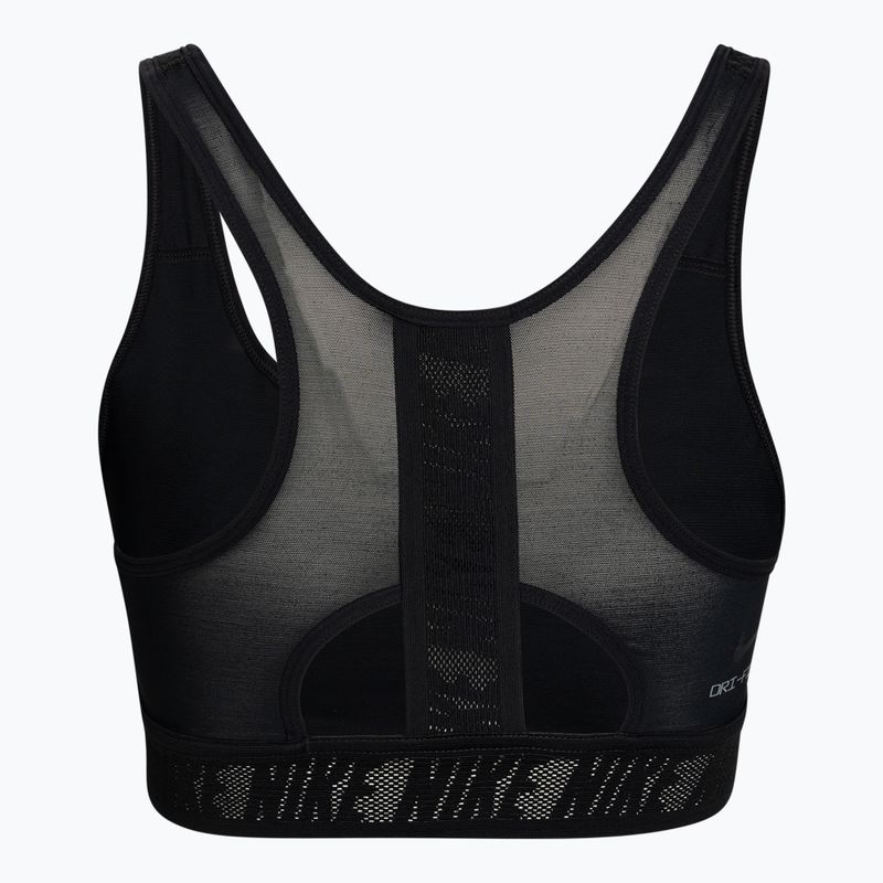 Reggiseno fitness Nike Swoosh UltraBreathe nero/grigio fumo scuro 2