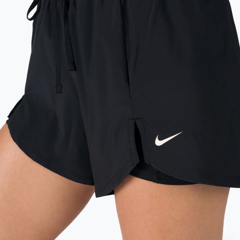 Pantaloncini da allenamento Nike Flex Essential 2 in 1 donna nero/bianco 4