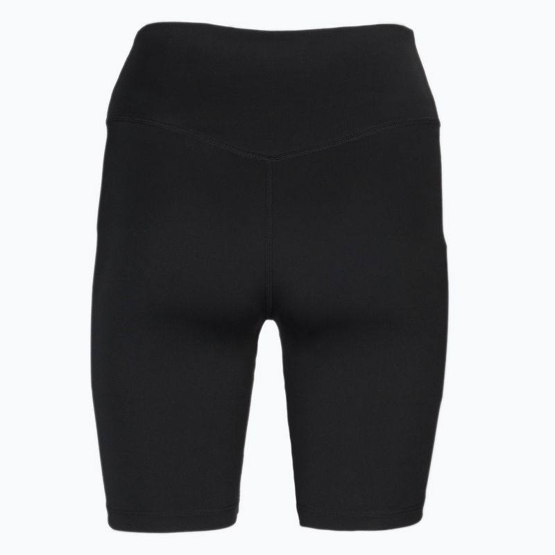 Pantaloncini da allenamento da donna Nike One Dri-Fit Mid Rise nero/bianco 2