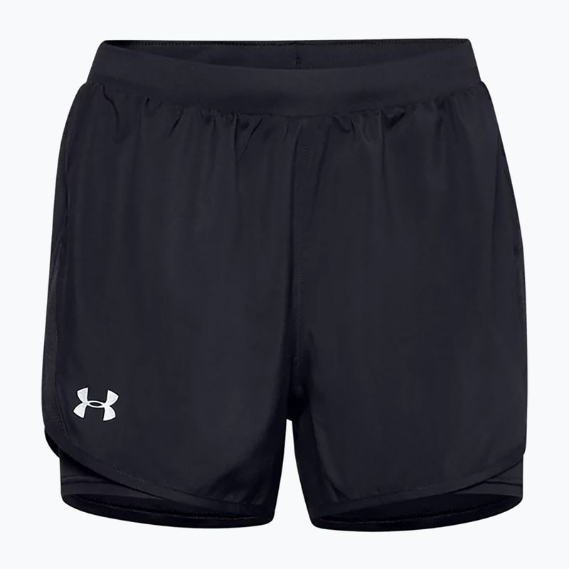 Pantaloncini da corsa Under Armour Fly By 2.0 2N1 donna nero/nero/riflettente