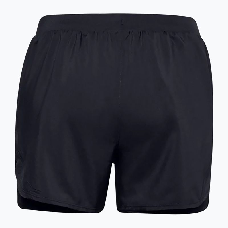 Pantaloncini da corsa Under Armour Fly By 2.0 2N1 donna nero/nero/riflettente 2