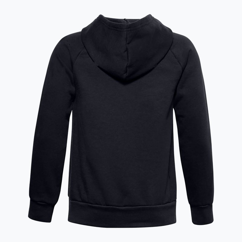 Felpa con cappuccio Rival Fleece di Under Armour per bambini, nero/bianco anice 2