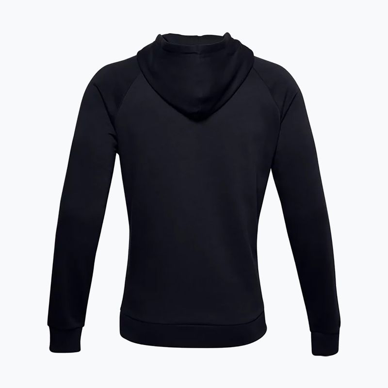 Felpa Under Armour Rival Fleece Big Logo HD uomo nero/bianco anice 6