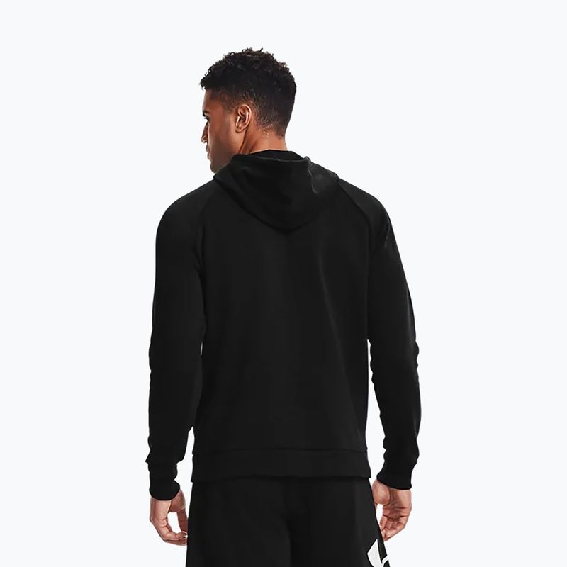 Felpa Under Armour Rival Fleece Big Logo HD uomo nero/bianco anice 3