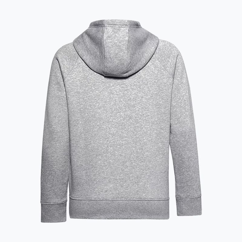 Felpa da donna Under Armour Rival Fleece Hb Hoodie steel medium heather/nero/nero 2
