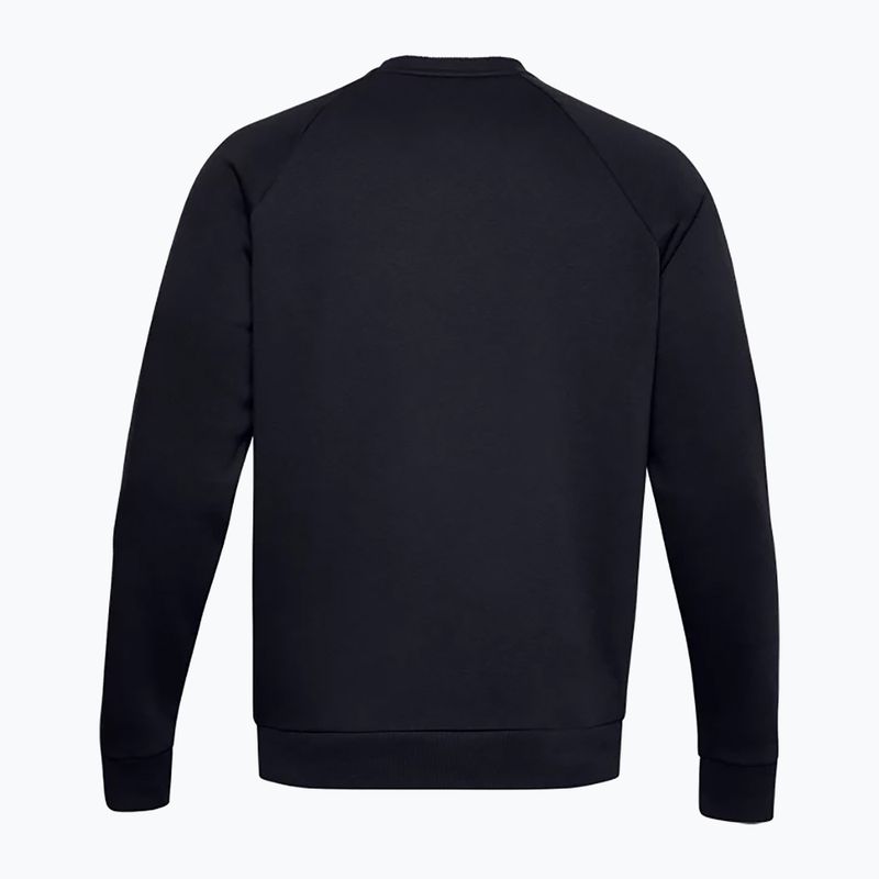 Felpa Under Armour Rival Fleece Crew da uomo, nero/bianco anice 5