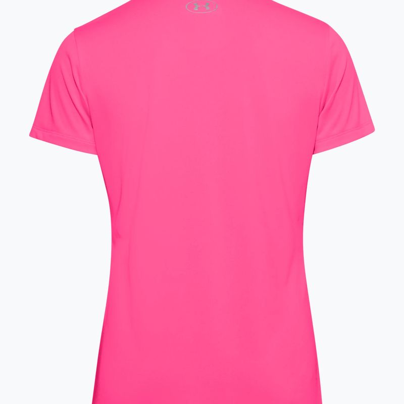 Maglietta da allenamento Under Armour Tech SSV da donna - Ceramica solida/argento metallico 2