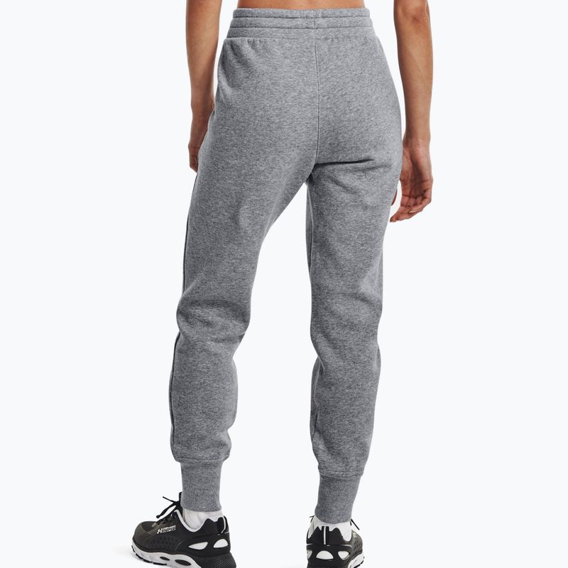 Pantaloni Under Armour Rival Fleece Joggers da donna in acciaio medio erica/nero/nero 7