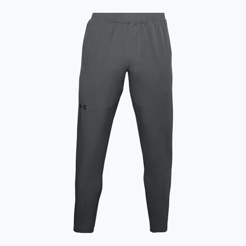 Pantaloni da allenamento Under Armour Unstoppable Tapered da uomo grigio pece/nero 4