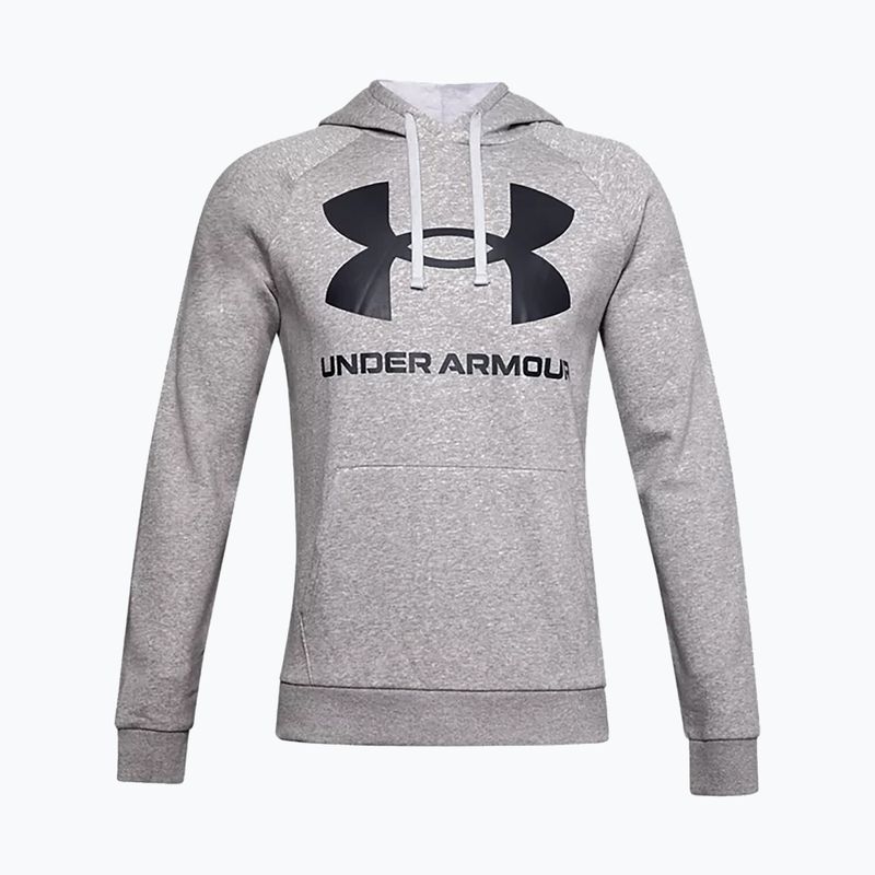 Felpa da uomo Under Armour Rival Fleece Big Logo HD mod grigio chiaro erica/nero 5