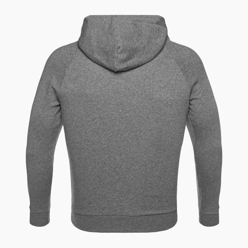 Felpa da uomo Under Armour Rival Hoodie grigio pece chiaro/onyx bianco 9