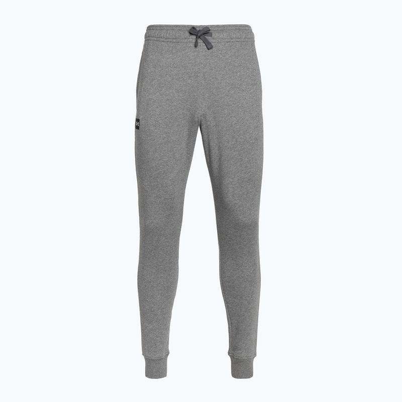 Pantaloni Under Armour Rival Fleece Joggers uomo grigio pece chiaro/onyx bianco 5