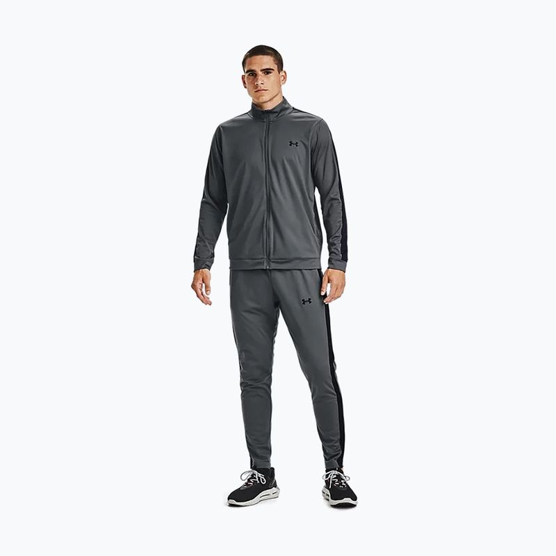 Under Armour UA Knit Track Suit tuta da ginnastica da uomo grigio/nero 4