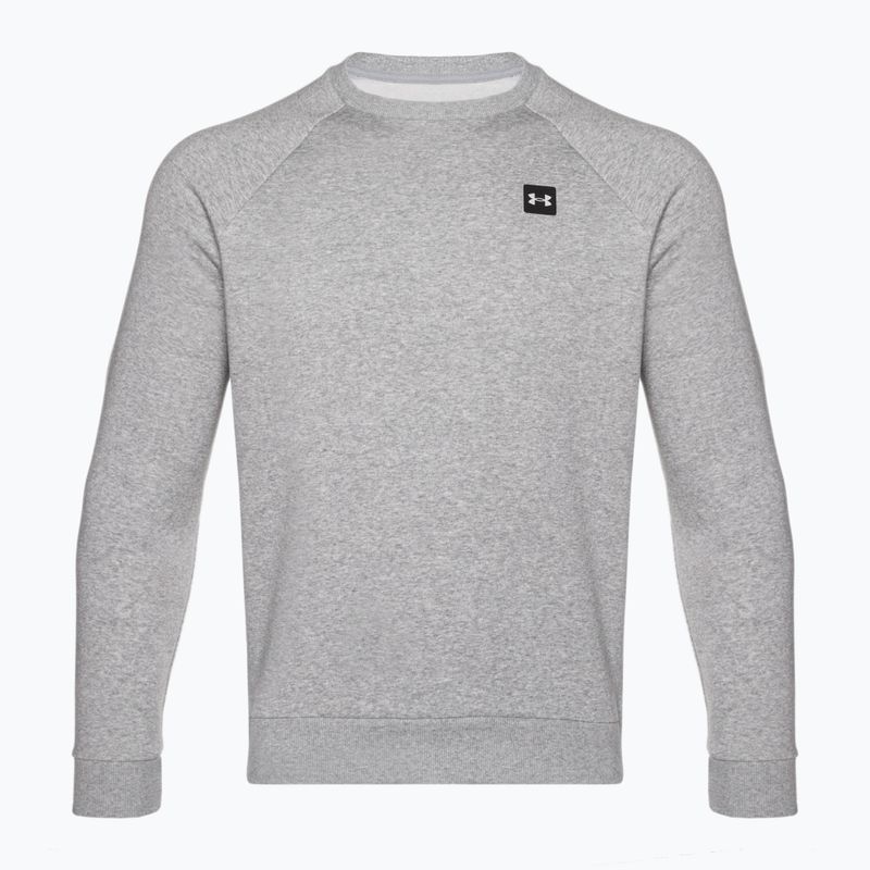 Felpa da uomo Under Armour Rival Fleece Crew mod grigio chiaro/ nero 5