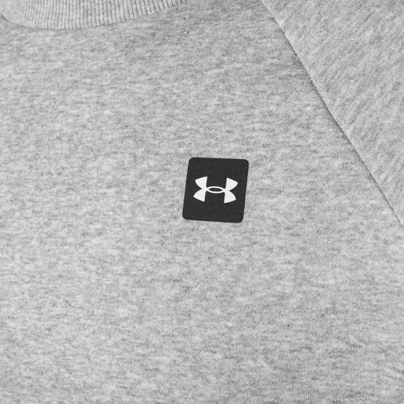 Felpa da uomo Under Armour Rival Fleece Crew mod grigio chiaro/ nero 7