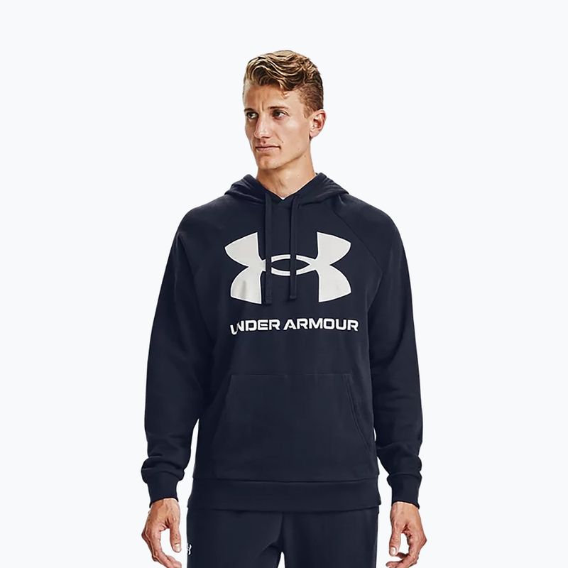 Felpa da uomo Under Armour Rival Fleece Big Logo HD midnight navy/onyx white