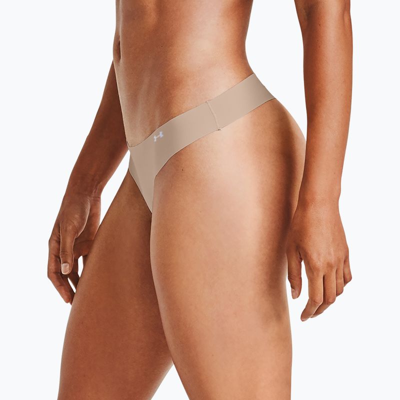 Under Armour Ps Thong slip donna 3 pezzi nero/beige/grafite 3