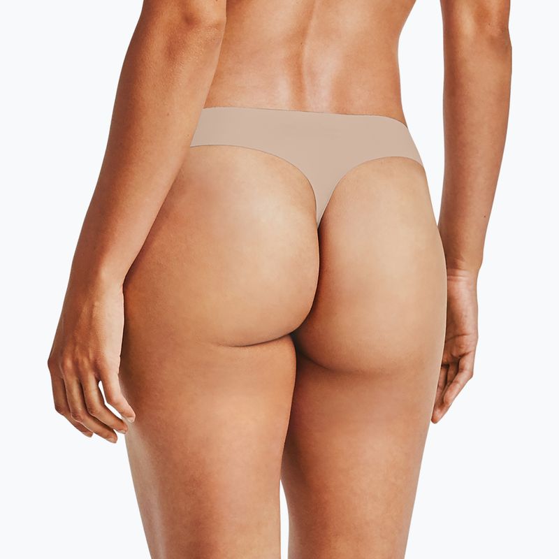 Under Armour Ps Thong slip donna 3 pezzi nero/beige/grafite 4