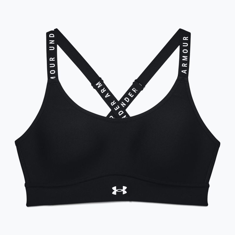 Reggiseno fitness Under Armour Infinity Covered Mid nero/nero/bianco 3