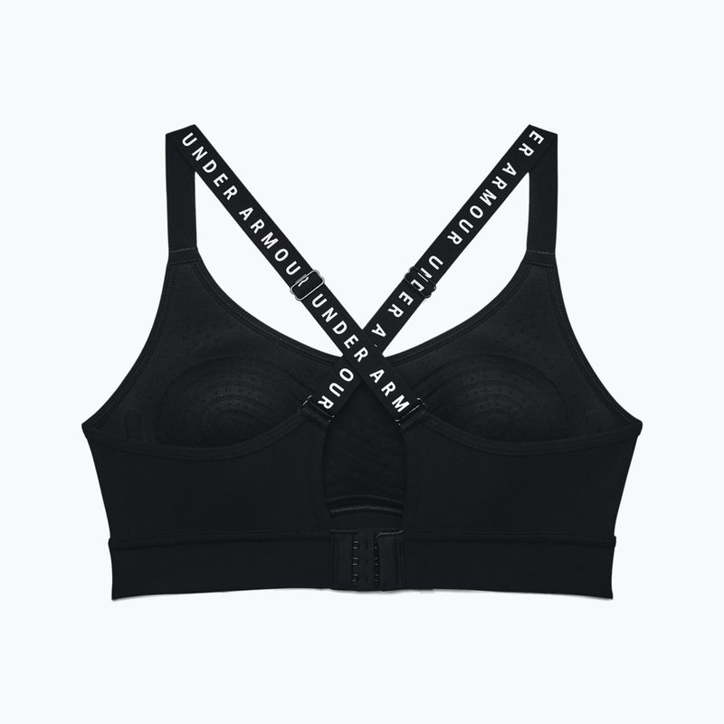 Reggiseno fitness Under Armour Infinity Covered Mid nero/nero/bianco 4