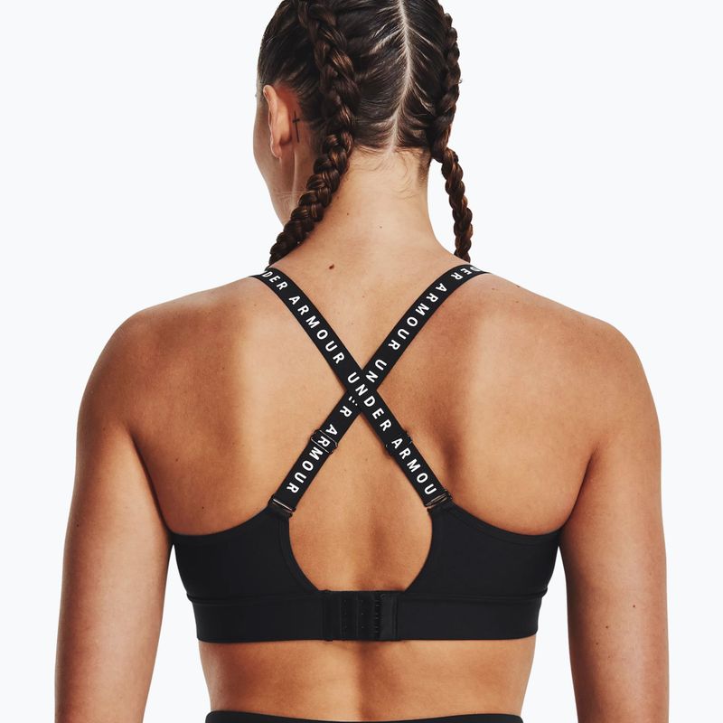Reggiseno fitness Under Armour Infinity Covered Mid nero/nero/bianco 2