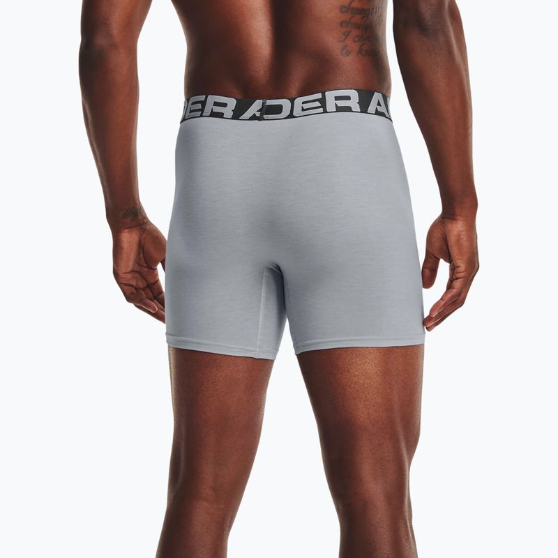 Under Armour Charged Cotton boxer uomo 6 In 3 pezzi grigio 9