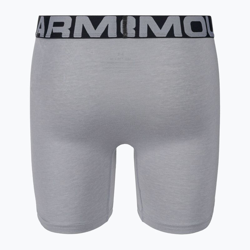 Under Armour Charged Cotton boxer uomo 6 In 3 pezzi grigio 3