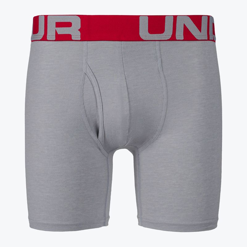 Under Armour Charged Cotton boxer uomo 6 In 3 pezzi grigio 4