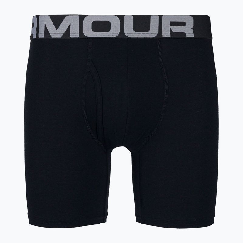 Under Armour Charged Cotton boxer uomo 6 In 3 pezzi nero/nero/nero 2