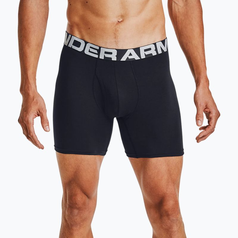 Under Armour Charged Cotton boxer uomo 6 In 3 pezzi nero/nero/nero 5