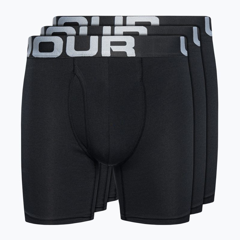 Under Armour Charged Cotton boxer uomo 6 In 3 pezzi nero/nero/nero