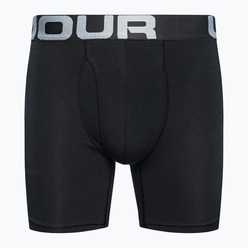 Under Armour Charged Cotton boxer uomo 6 In 3 pezzi nero/nero/nero 2
