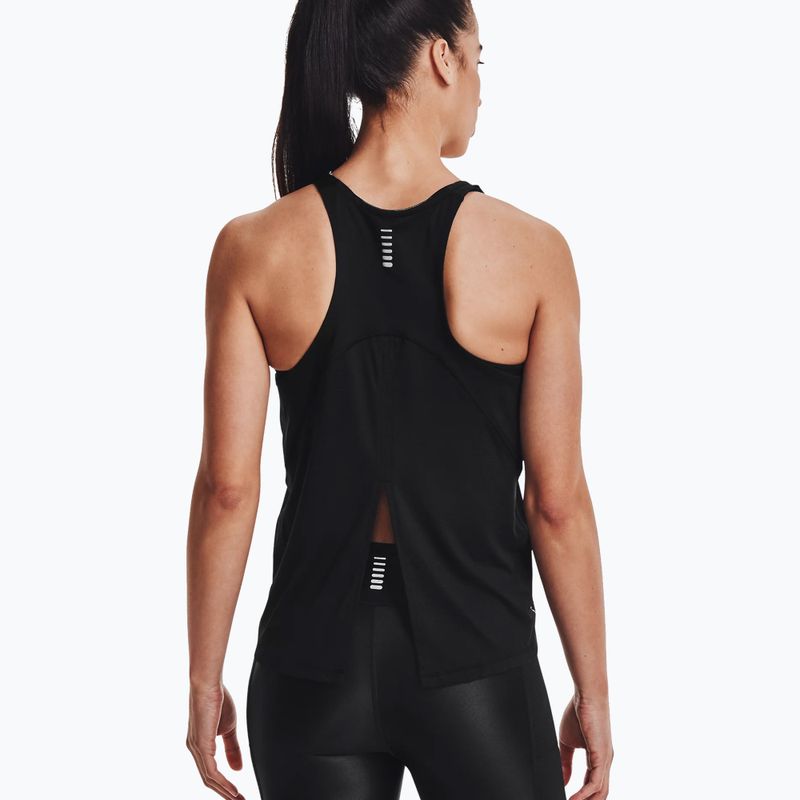 Canotta da allenamento da donna Under Armour Isochill Run 200 Tank nero 2