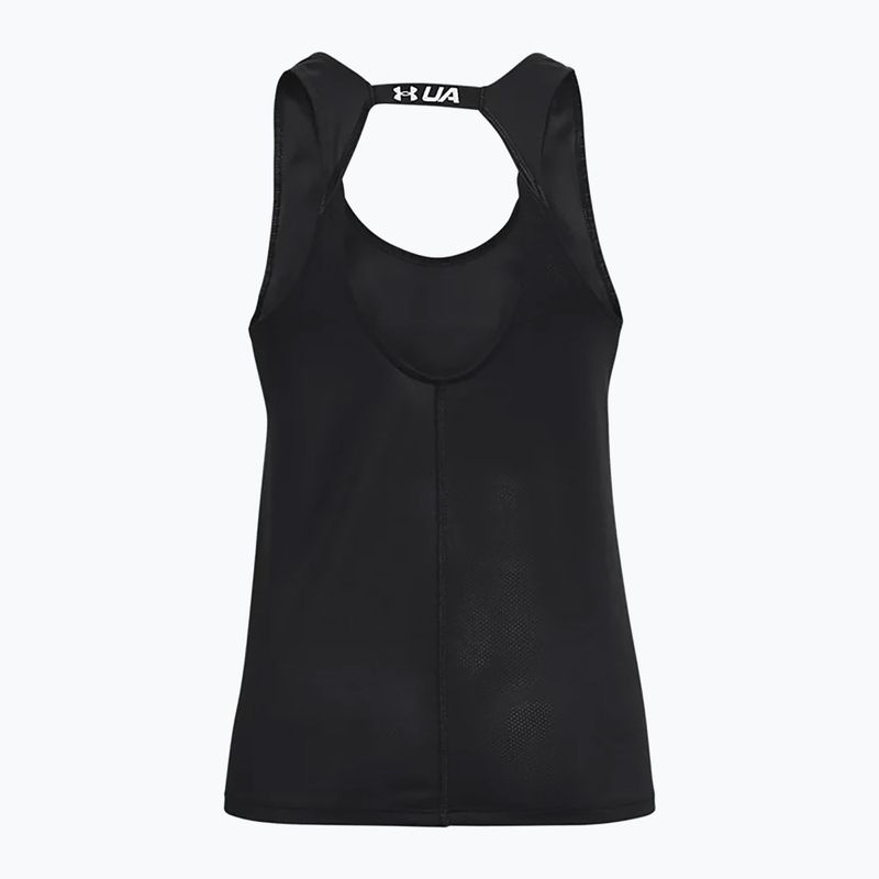 Under Armour Fly By Tank canotta da corsa donna nero/nero/riflettente 4