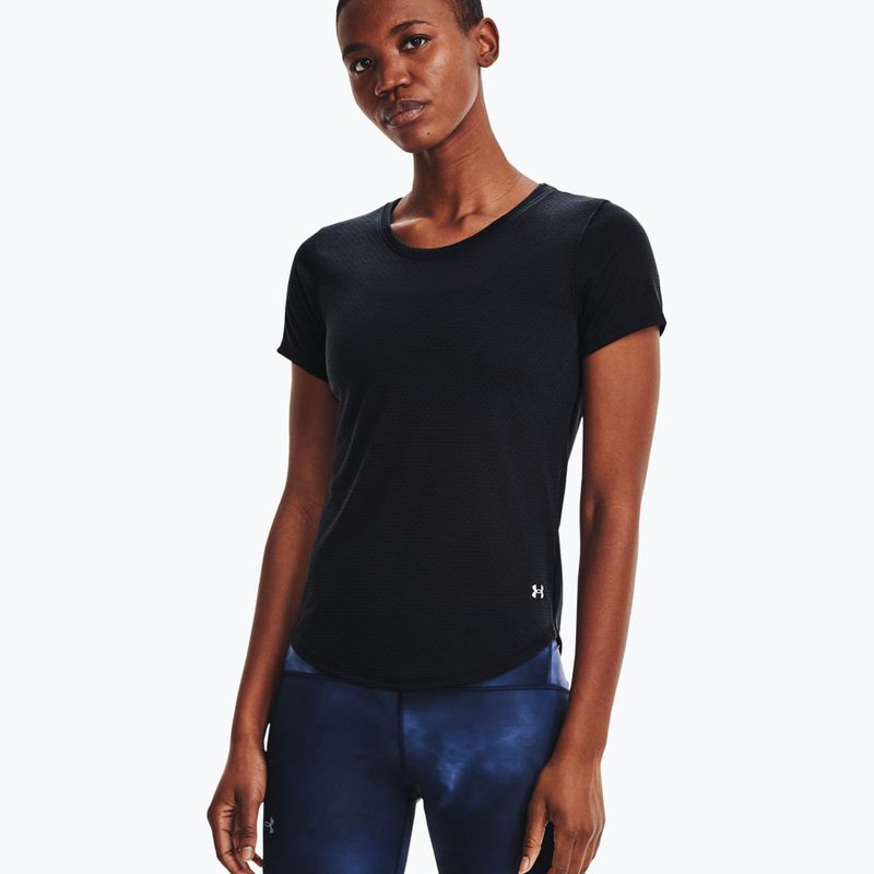 Maglietta da running Under Armour Streaker donna nero/nero/riflettente 3