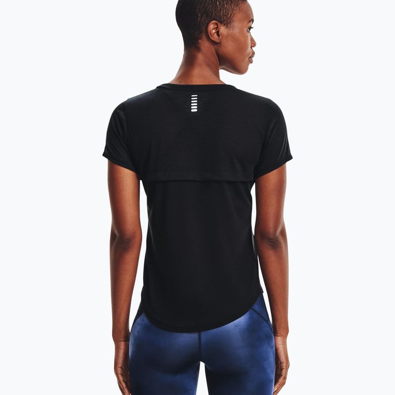 Maglietta da running Under Armour Streaker donna nero/nero/riflettente 4