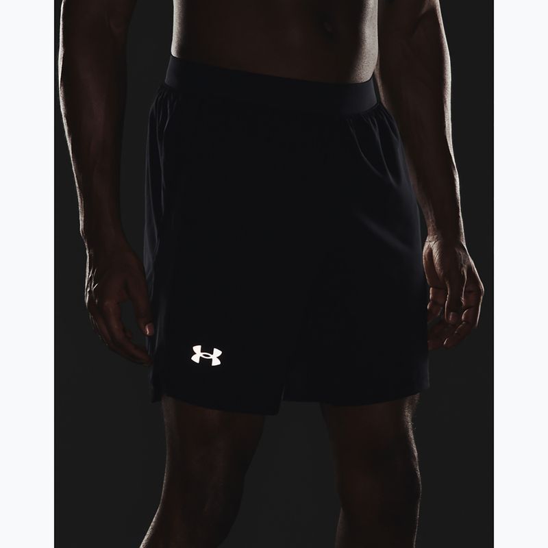 Under Armour Launch Sw 7'' pantaloncini da corsa da uomo nero/nero/riflettente 5