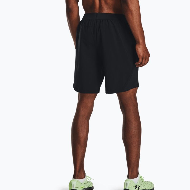 Under Armour Launch Sw 7'' 2N1 pantaloncini da corsa da uomo nero/nero/riflettente 4