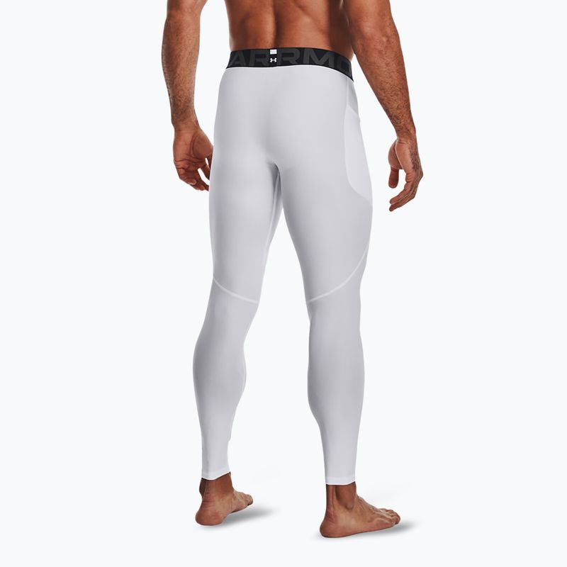 Leggings da allenamento Under Armour HeatGear bianco/nero per uomo 3