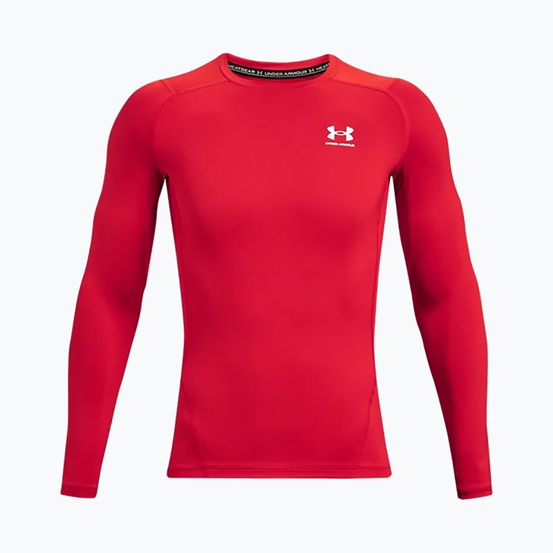 Under Armour HG Armour Comp rosso/bianco da uomo a maniche lunghe per l'allenamento 5