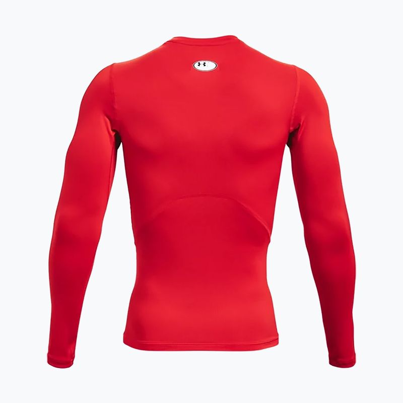 Under Armour HG Armour Comp rosso/bianco da uomo a maniche lunghe per l'allenamento 6