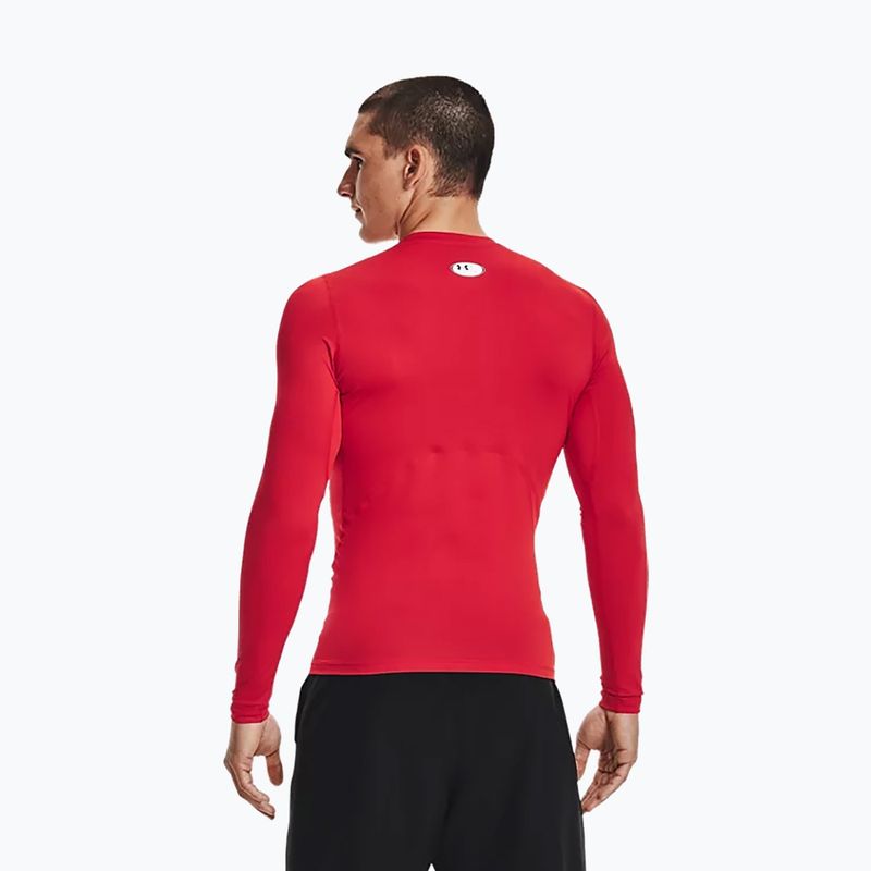 Under Armour HG Armour Comp rosso/bianco da uomo a maniche lunghe per l'allenamento 3