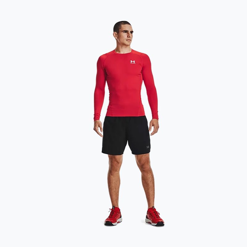 Under Armour HG Armour Comp rosso/bianco da uomo a maniche lunghe per l'allenamento 2