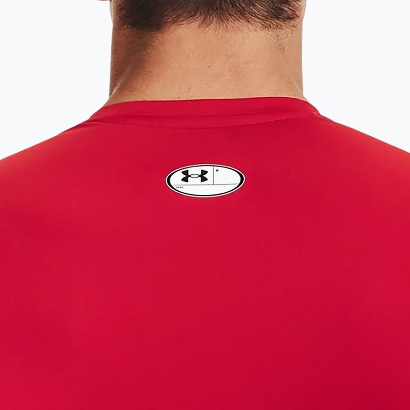 Under Armour HG Armour Comp rosso/bianco da uomo a maniche lunghe per l'allenamento 4