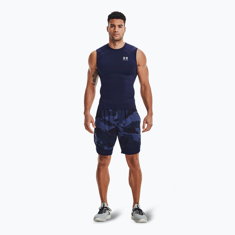 Canotta Under Armour Heat Gear Armour Comp Training Uomo mezzanotte marina/bianco 2