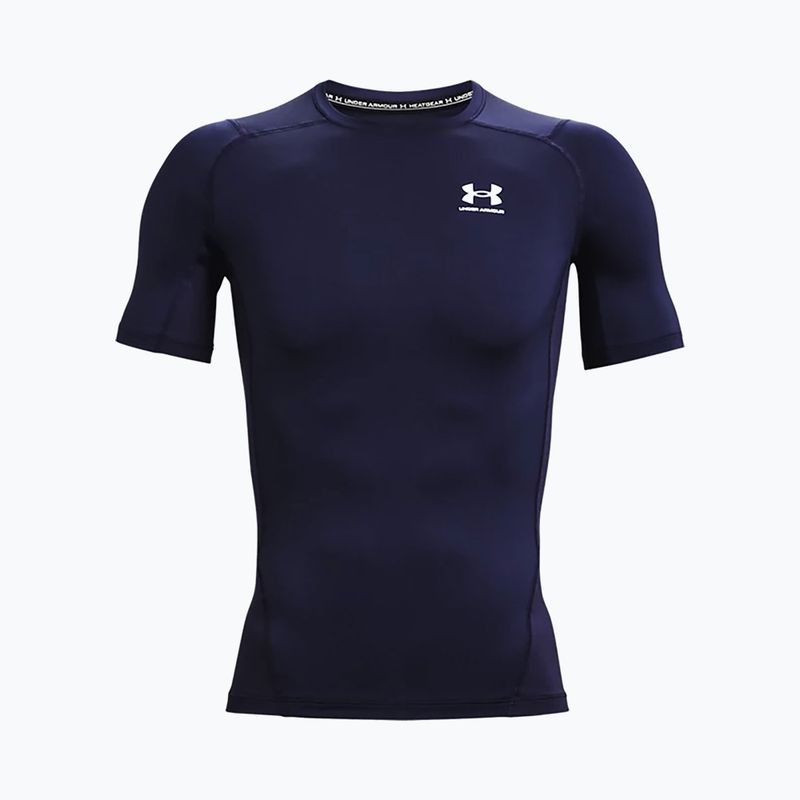 Maglietta da allenamento Under Armour HG Armour Comp midnight navy/bianco da uomo 5