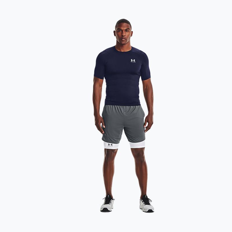 Maglietta da allenamento Under Armour HG Armour Comp midnight navy/bianco da uomo 2