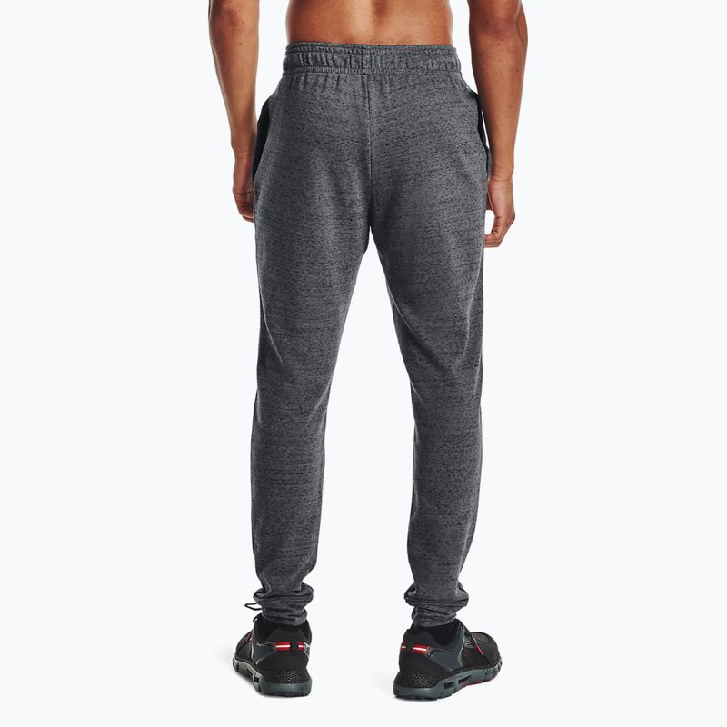 Pantaloni Under Armour Ua Rival Terry Jogger da uomo grigio pece, erica chiara/bianco anice 3