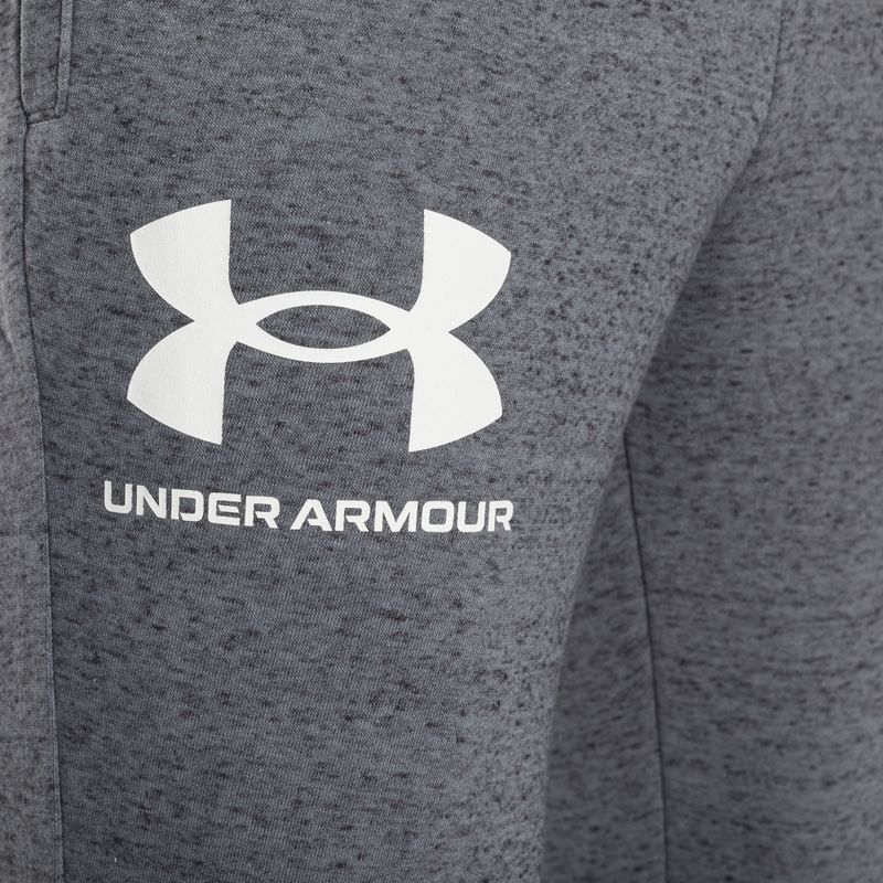 Pantaloni Under Armour Ua Rival Terry Jogger da uomo grigio pece, erica chiara/bianco anice 7